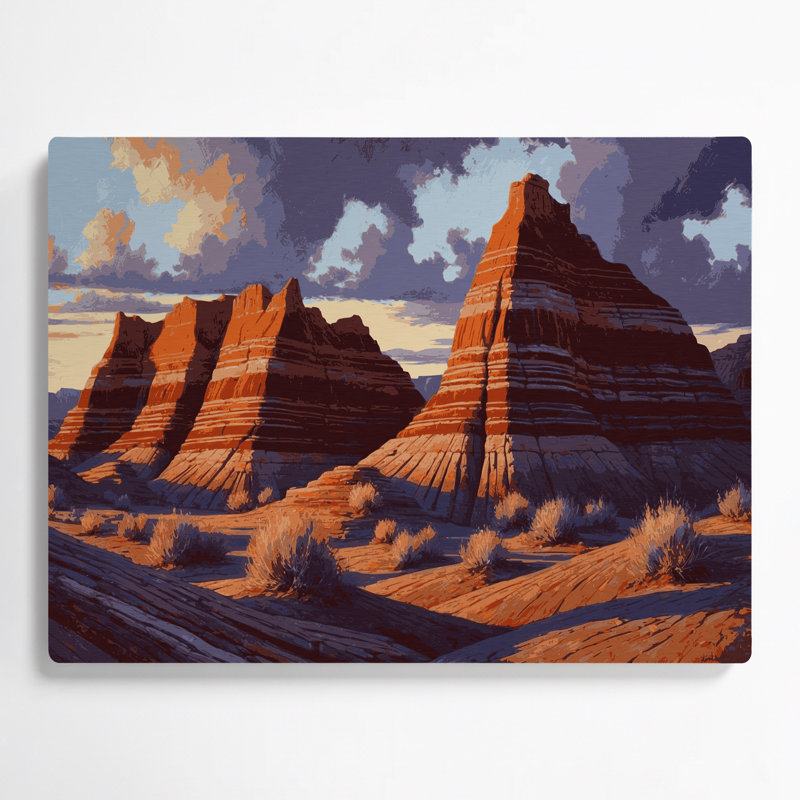 Art mural en métal brun du sud-ouest, Badlands 97