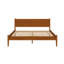 Très grand lit plateforme Mid-Century moderne en bois au fini chêne, parfait pour un sommeil élégant et confortable-959990730-959990731