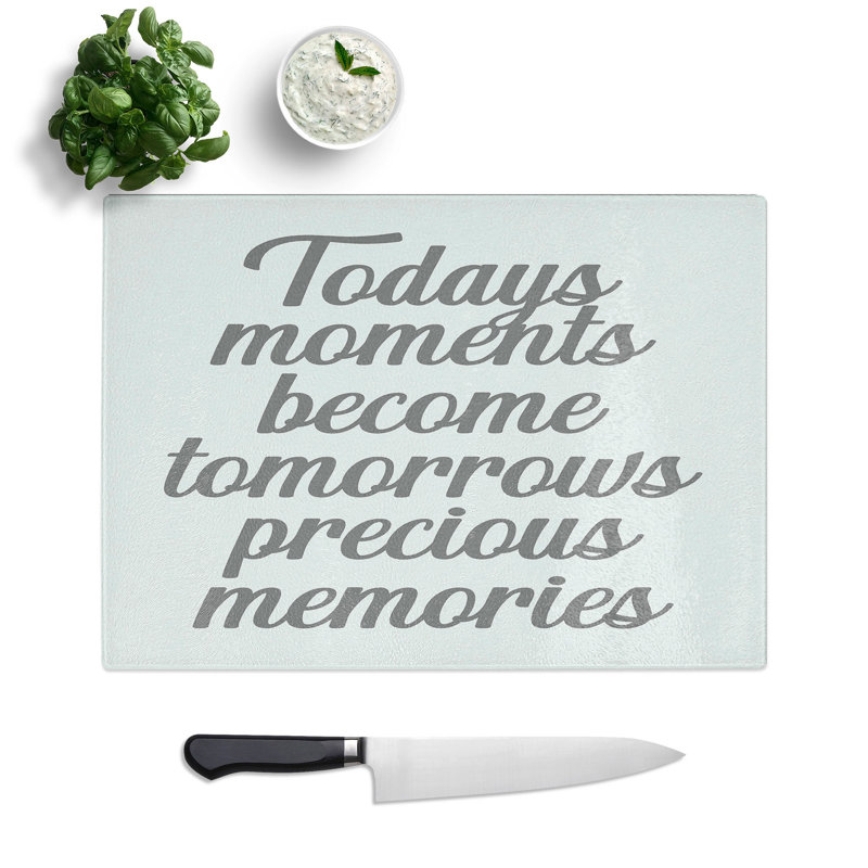 Precious Memories Typography Chopping Board, 0.4cm H x 20cm W x 28.5cm L