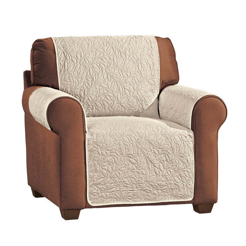 Protecteur de mobilier à motif de feuilles, Beige