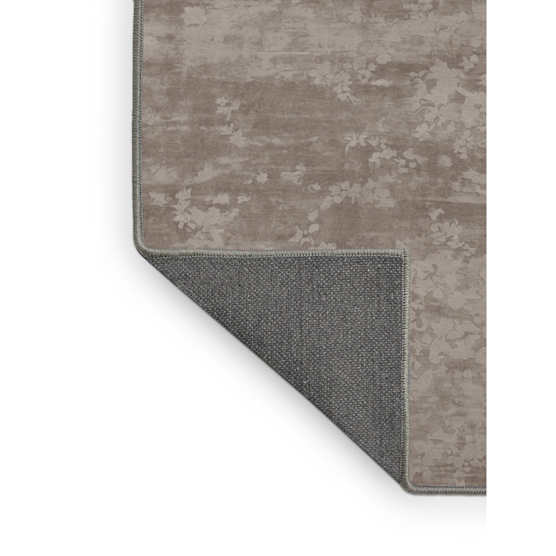 Tapis gris soyeux et moelleux, Rectangle 8 pi x 12 pi