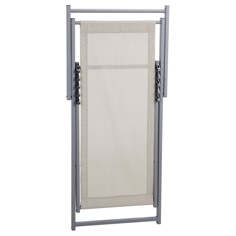Hensel Folding Deck Chair, Gray