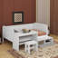 Lit de jour simple avec tablettes de rangement, casiers, bureau et tabouret assorti-624106698
