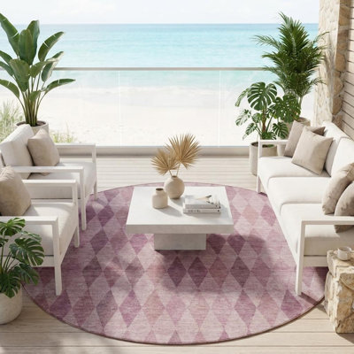 Tapis d'intérieur rond antidérapant 8 pi