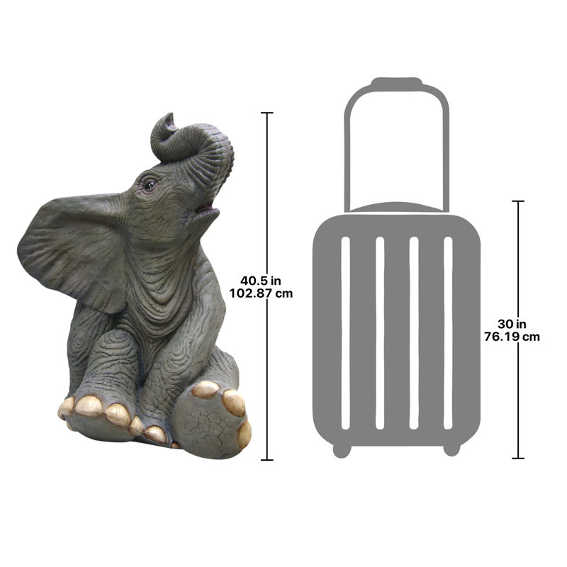 Statue de jardin bébé éléphant assis