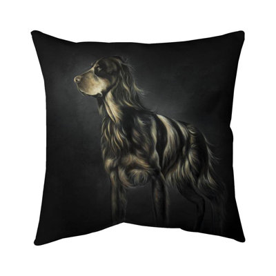 Picard spaniel - 20"x20" Throw pillow - Poly twill - Print on demand