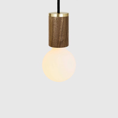 Porcelain II Pendant Light In Walnut