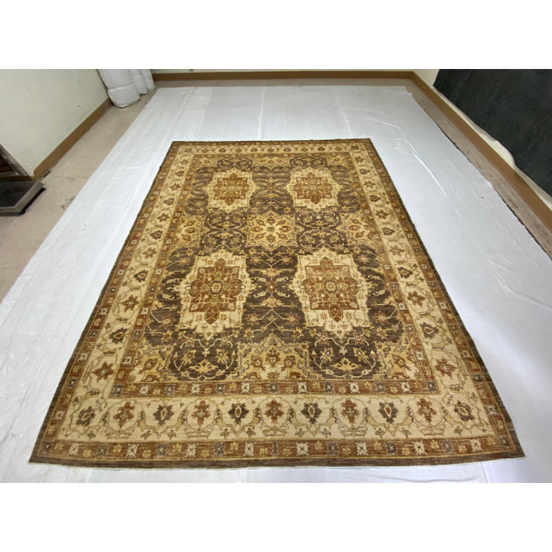Tapis anatolien noué à la main de conception unique 8 pi 4 po x 10 pi 4 po One-of-a-Kind