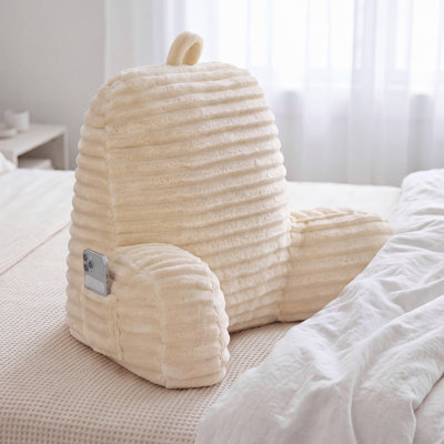  Ribbed Plush Backrest Pillows