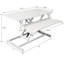 Station de travail blanche à hauteur réglable avec plateau à clavier, vérin pour bureau d'ordinateur portable à mouvement contrôlé, pour ordinateur portable, plateau sur mesure