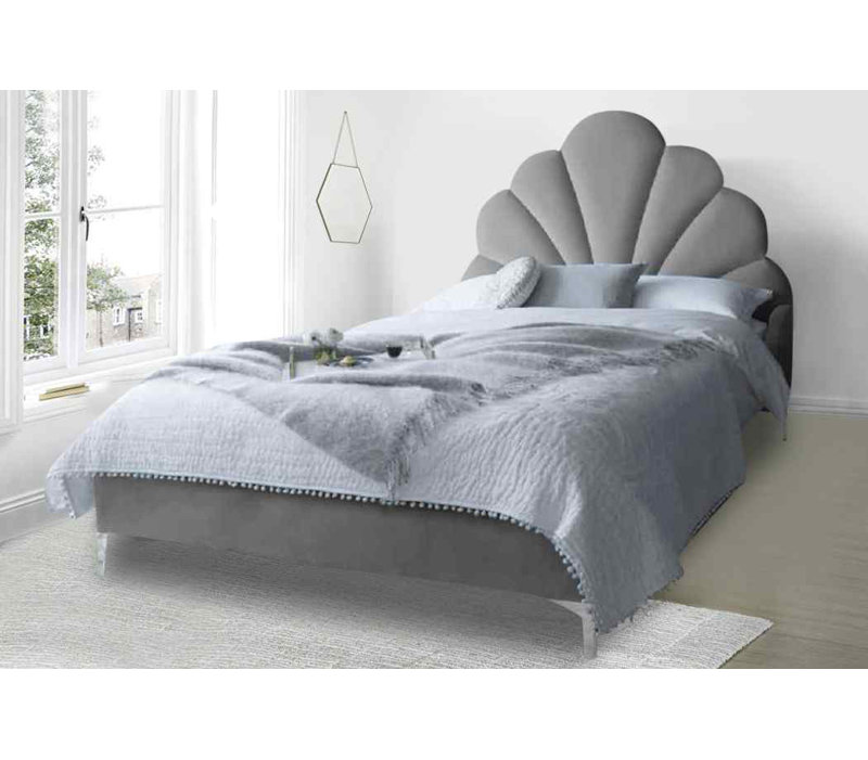 Upholstered Bed, Single (3'), Grey