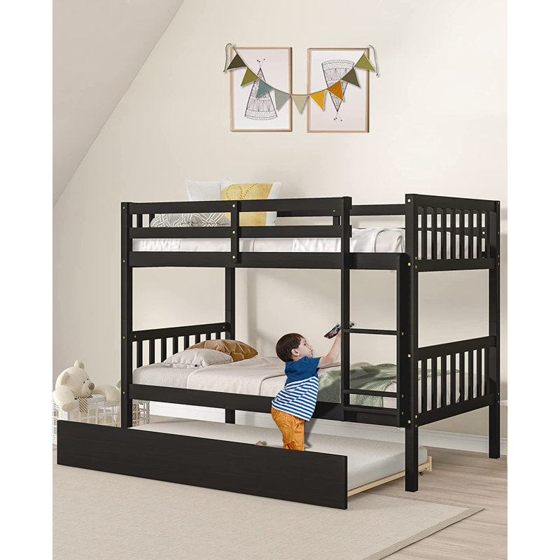 Kids Twin Over Twin Bunk Bed