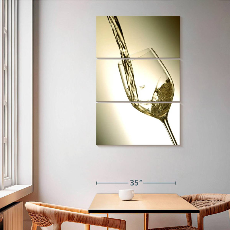 Yarlin White Wine Flow, 65" H x 42" W