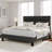 Platform Bed Frame with Adjustable Headboard, Fabric Upholstered and Wooden Slats Support, Heavy Duty Mattress Foundation, No Box Spring Needed, Easy Assembly-906929455
