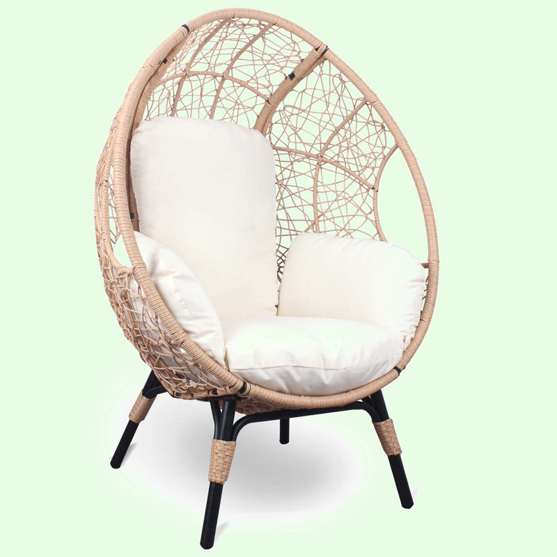 Chaise d'appoint large de 37,4 po Cordt, Brun / noir, Beige