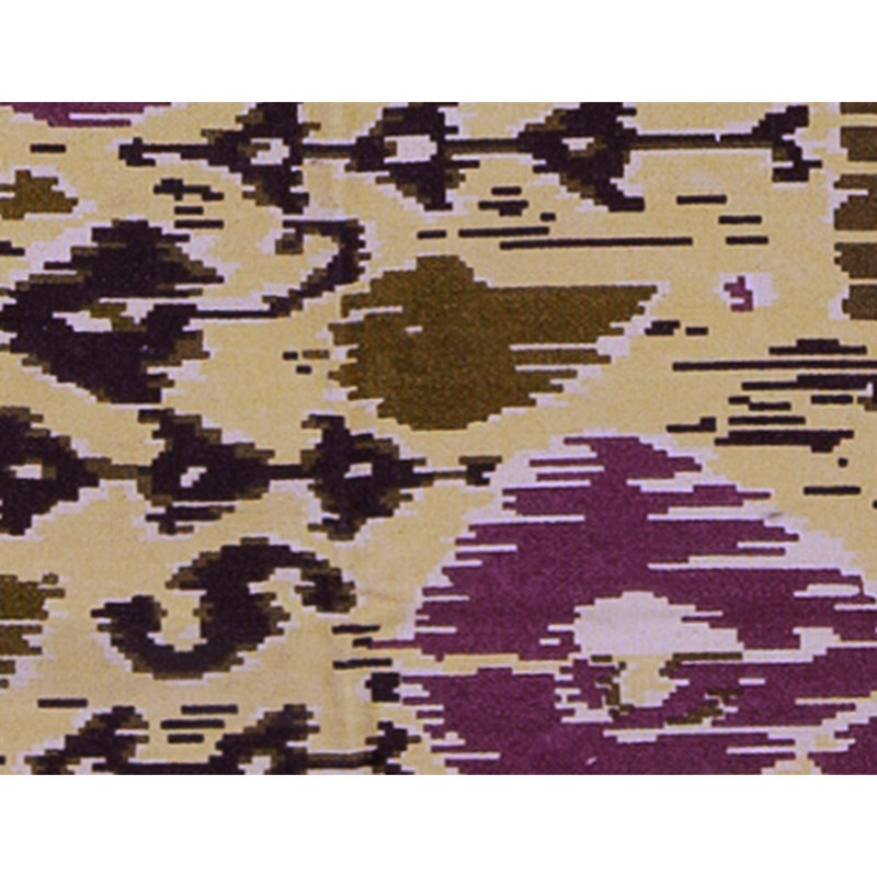 Flatweave Wool Ikat Area Rug in Ivory And Multi