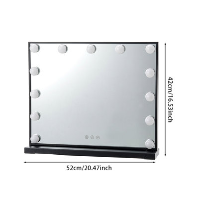 Rectangle Freestanding Makeup / Shaving Mirror