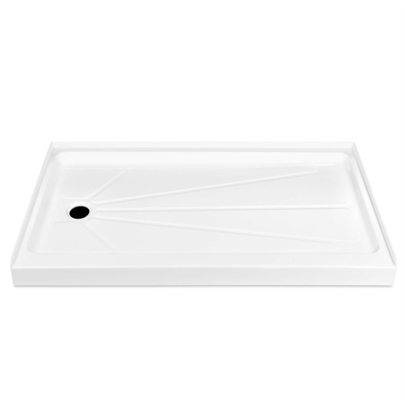 60" W x 32" D Single Shower Base, Left