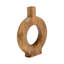 Bois de Philippos, vase en forme de beigne H 14 po, brun-1970614143