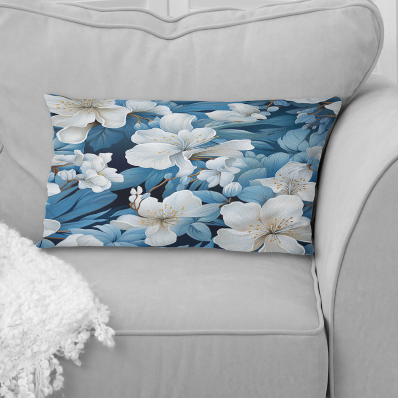 Motif tropical de polyester azur Azure Mirage
