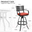 Tabourets de bar pivotants en aluminium avec coussin Sunbrella-896236595