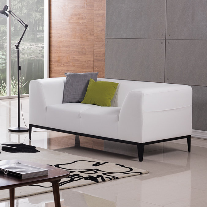Causeuse Hogarth, Simili cuir blanc