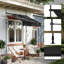 Living And Home 115cm D Polyester Cover Retractable Patio Awning-132838843-132838848-132838850