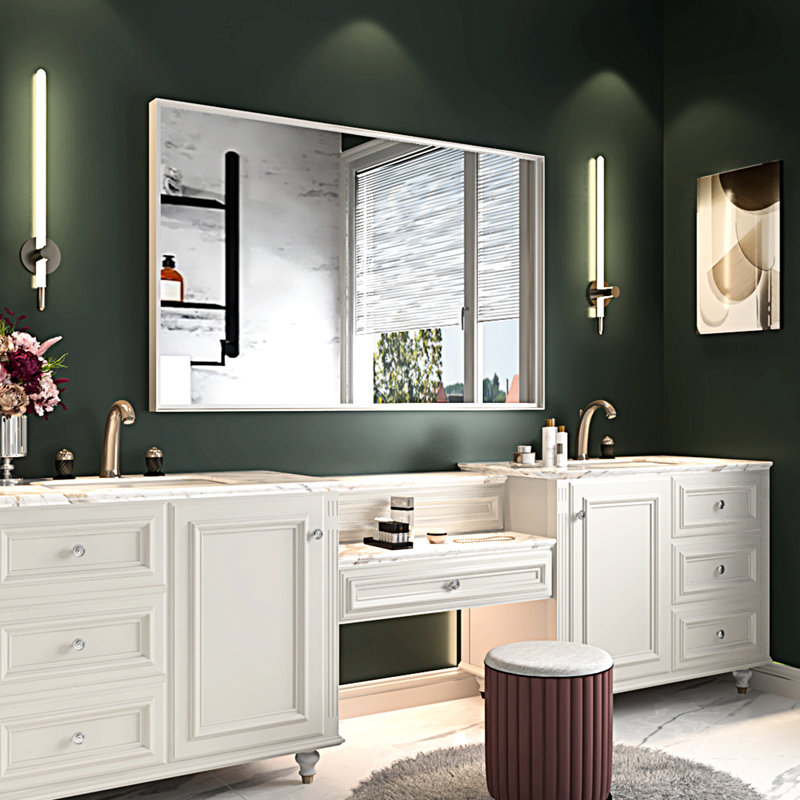 Miroir de salle de bain 40x30inch Blanc