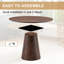 Ensemble table et chaises rondes de 114 cm (45 po) avec 4 chaises rembourrées, style moderne pour cuisine et salle à manger-174532294-174532295