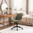 Darlaine Armless Swivel Office Chair Faux Leather Upholstered Waterproof Desk Chair Ergonomic Adjustable Computer Chair-1872164824