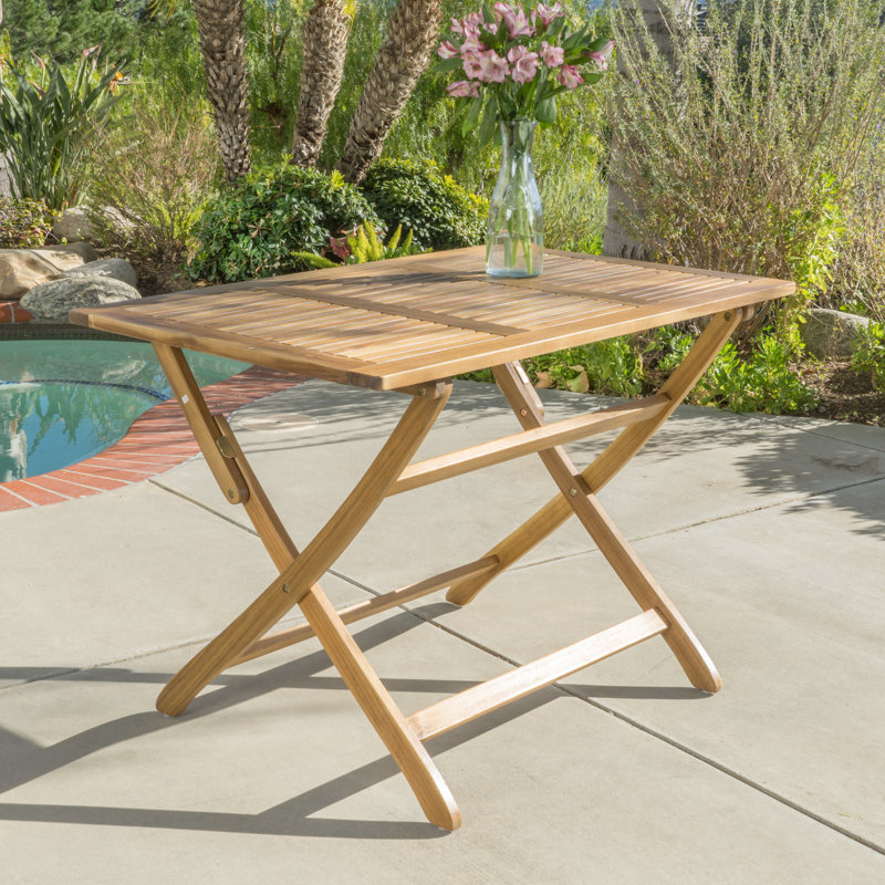 Table 43,5 po - pliable, pour les espaces extérieurs pliables en bois, construction