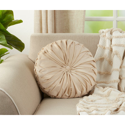 Madison Collection Buttons Reversible Throw Pillow