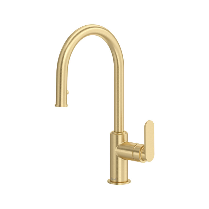 Arca Pull-Down Kitchen Faucet With Single Spray, Satin Brass US4