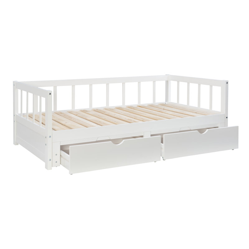 Crespo Storage Bed, White