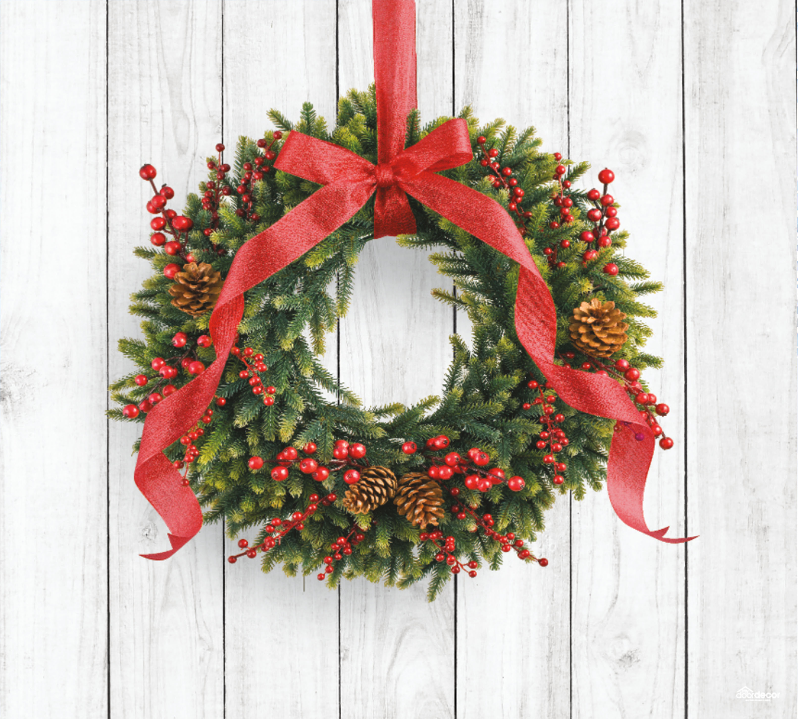 My Door Decor Christmas Wreath Christmas Garage Door Banner - Outdoor Holiday Decorations & Reviews | Wayfair