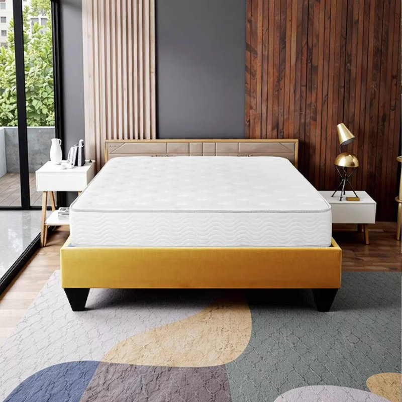 Matelas à ressorts ensachés simple 9 po dans une boîte, avec soulagement de la pression et transfert de mouvement bas, blanc moderne