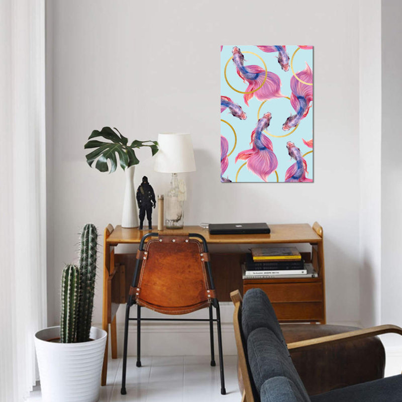 « hula cerceaus », impression sur toile, H 12 po x l 8 po x P 0,75 po, Toile tendue, Pas de tapis