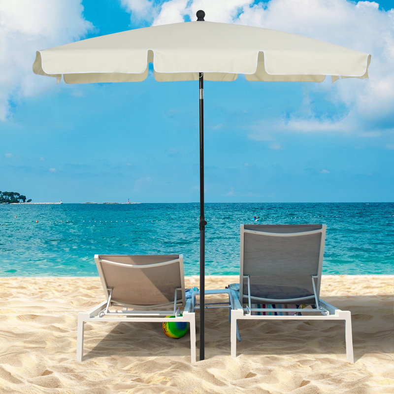 200cm X 125cm Rectangular Market Parasol, Cream