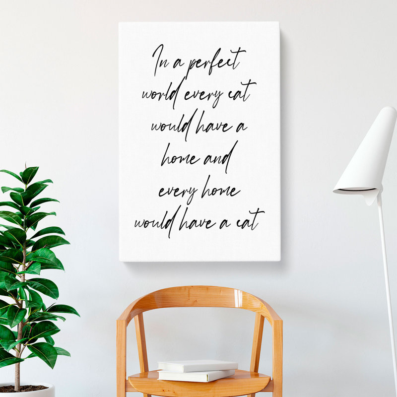 Cat - Wrapped Canvas Print, 50cm H x 35cm W x 3cm D