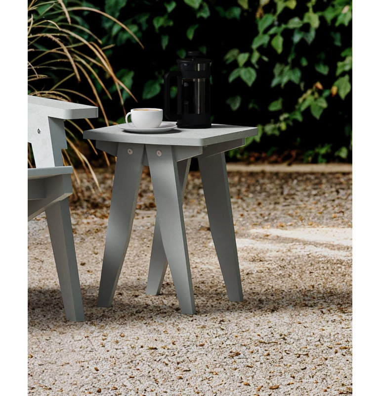 Summit Side Table - SANDSTONE, White