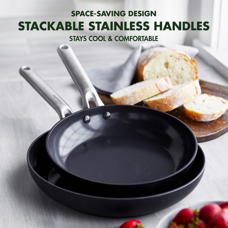 GreenPan Omega Healthy Ceramic Nonstick Fry Pan, 11"