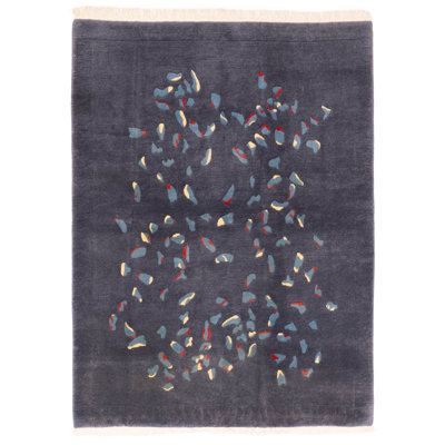 Tapis bleu denim Opulence 5 pi 9 po x 7 pi 7 po