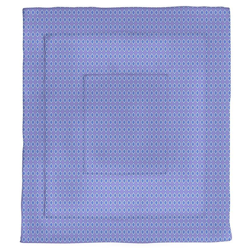 Édredon réversible simple Katelyn Elizabeth, Édredon grand, Bleu / Mauve