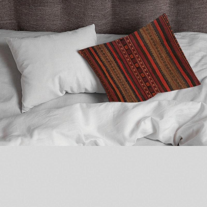 Geoffrey Kilim Handwoven Congo Brown Cushion Cover