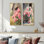 Pivoines dans la brise de basse-cour I - décoration murale en toile florale 2 panneaux