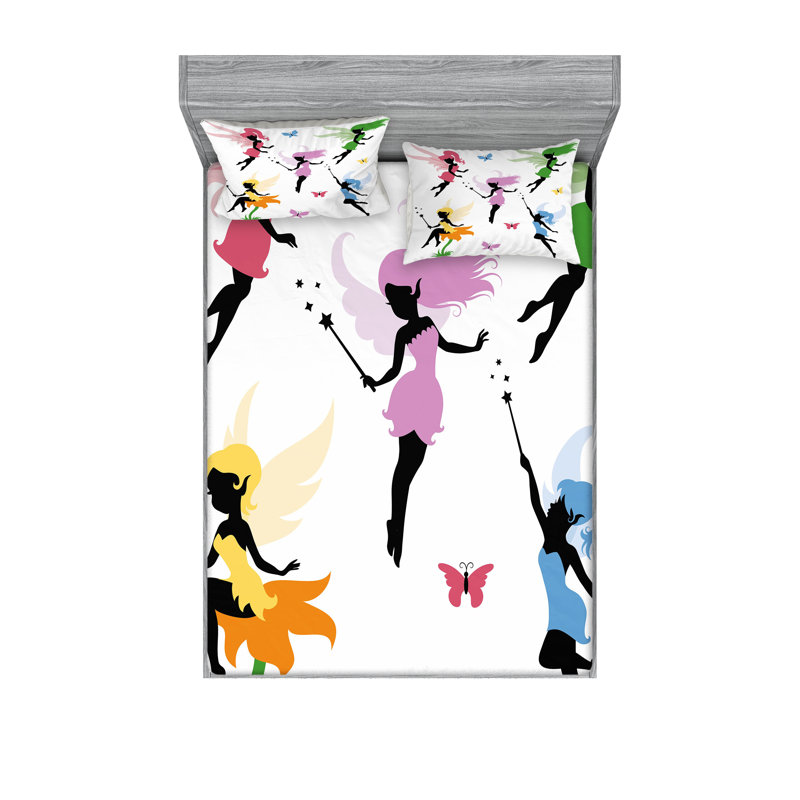 Multicolore ensemble de draps et taies décoratives Ambesonne, Ensemble de draps pour lit double + 1 drap-housse 