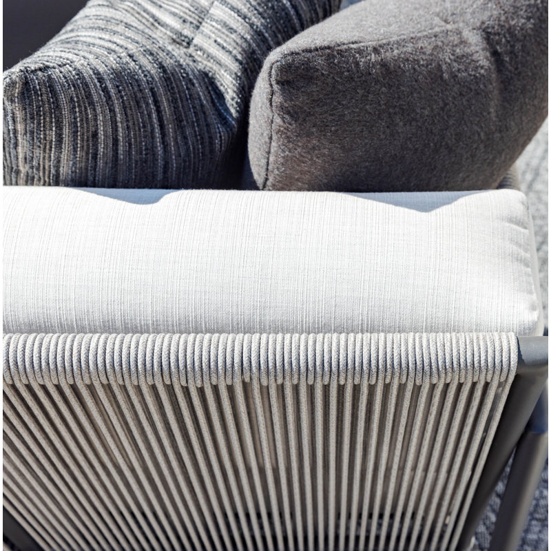 Pietra Outdoor 2 - Seat Loveseat, Echo Ash Sunbrella®