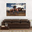 Chevaux en liberté sur toile-1097907457