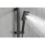 Douche à main avec barre coulissante réglable de 28 pouces, boyau de 59 pouces, acier inoxydable noir mat, modes de jet fonctionnels pour douches personnalisées, douche en acier convenant pour le bain d'animaux de compagnie, réglages multiples