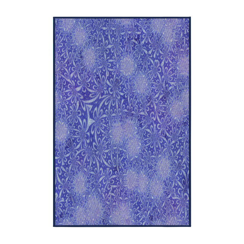 Tapis mauve à motif floral Melifonwu, Rectangle 5 pi x 7 pi